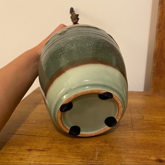 BOHEMIAN pottery vase handmade dipped ceramic boho - Picture 3 of 7